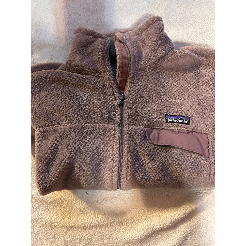 Patagonia Re-Tool Jacket Women's SZ M Cream Full-Zip Fleece Yoke Polyester